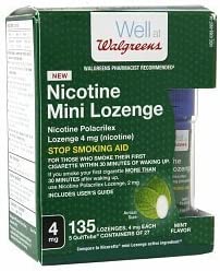 Walgreens Nicotine 4MG Mint Mini-Lozenges, 135 ea