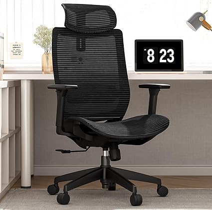 FLEXISPOT OC3 PRO Mesh Ergonomic Office Chair High Back Desk Chair with Thick Padded Adjustable Lumbar Support 4D Armrest Swivel Computer Task Chair for Home Office (Black)