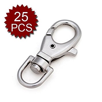 Aspire 25 PCS Swivel Lobster Clasps (50mm), Key Chain Parts