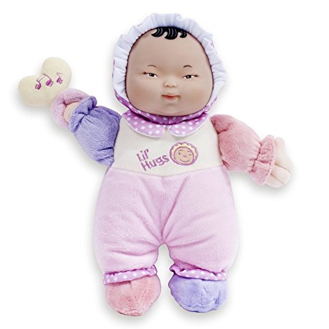 JC Toys Lil’ Hugs Asian Pink Soft Body - Your First Baby Doll – Designed by Berenguer – Ages 0