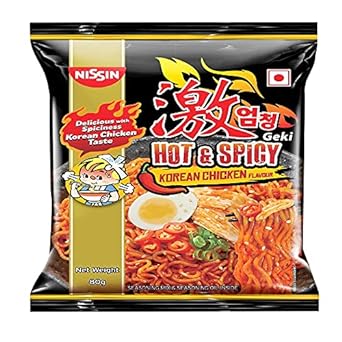 Nissin Hot & Spicy Korean Chicken Flavour Pouch, 80 Grams