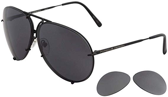Porsche Design P8478 Sunglasses Titanium Frame Interchangeable Lenses, Hard Case