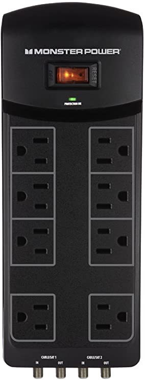 Monster Power Core 800 for Audio Video with Fireproof Technology Surge Protector, 8 Outlets - MP EXP 800 AV EFS