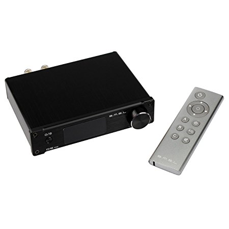 SMSL Q5 Pro 2x45W Remote Control Digital Power Amplifier USB COAX OPTIC Input 192KHZ 44Bit Color Black