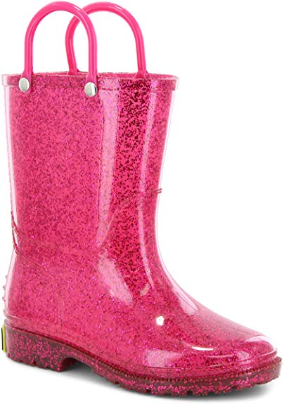 Western Chief Girl's Glitter Waterproof Rain Boot