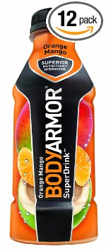 BodyArmor SuperDrink, Orange Mango, 16-Ounce Bottles (Pack of 12)