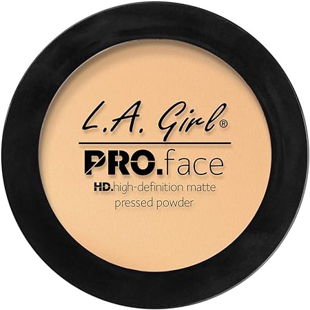 L.A. Girl Pro Face HD Matte Pressed Powder, Creamy Natural, 0.25 Ounce (Pack of 3)