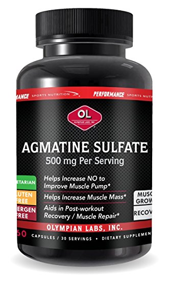 Performance Olympian Labs Agmatine Sulfate Supplement, 60-Count