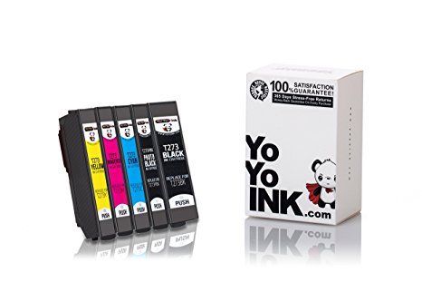 YoYoInk 5 Pack Remanufactured for Epson T273XL 273 XL Ink Cartridge Replacement (1 Black, 1 Photo Black, 1 Cyan, 1 Magenta, 1 Yellow)