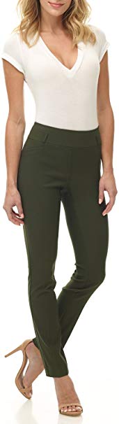 Rekucci Women's Ease into Comfort Stretch Slim Pant