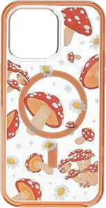 OtterBox iPhone 14 Pro Max Symmetry Series Clear Case - Fungi (Orange), Snaps to MagSafe, Ultra-Sleek, Raised Edges Protect Camera & Screen