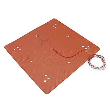 FYSETC 3D Printer Ender 5 Plus Silicone Heated Pad, Heating Plate 375x370mm/14.76x14.56in 120V 750W Thickness 1.5mm Heater Bed with Screw Holes/Back Adhesive