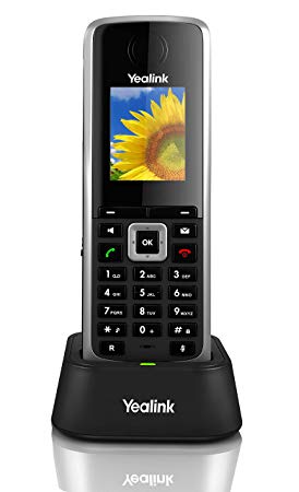 Yealink W52H Cordless DECT IP Phone, Base Station Not Included, 1.8-Inch Color Display. 10/100 Ethernet, 802.3af PoE, Power Adapter Included