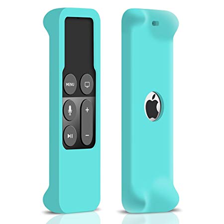 Remote Case for Apple TV 4th Generation, Protective Silicone Cover Lightweight [Anti Slip] Shock Proof Skin Holder for New Apple TV 4K /Gen 4 Siri Remote Controller, Turquoise