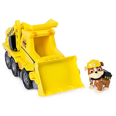 PAW Patrol Ultimate Rescue - Rubble's Ultimate Rescue Bulldozer with Moving Scoop and Lift-up Dump Bed, Ages 3 and Up