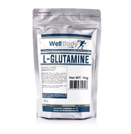 WellBodyNaturals Pure L-Glutamine Powder (1000 grams)