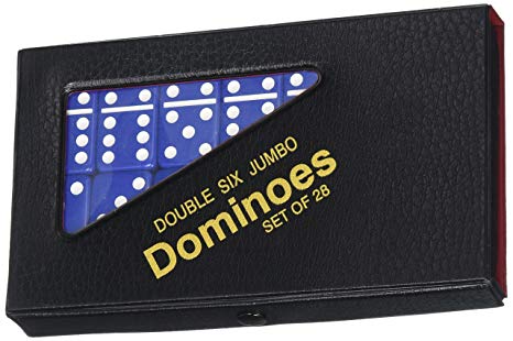 Double 6 Jumbo Dominoes - Blue