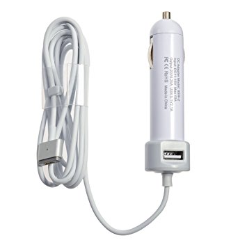 eTzone Ultra-Compact Portable MacBook Car Charger 85W Super High Speed for Apple MacBook Pro / Retina Display with MagSafe 2 Connector 20V 4.25A T(with USB)