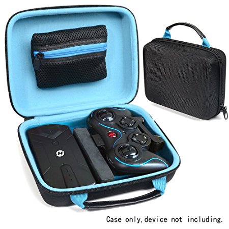 WGear Protective Case for Holy Stone HS160 Shadow FPV RC Drone kit, Smart strong divider protecting HS160 and Remote controler, zipper mesh pocket for cable, back up batteries and charger, black  blue