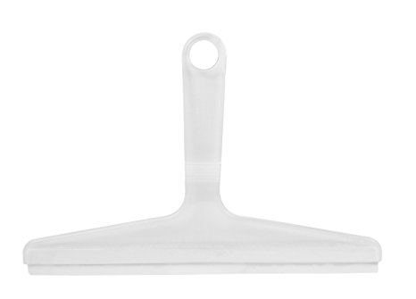 Spectrum Diversified 12 Inch Shower Squeegee with Suction Hook, Clear