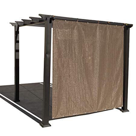 Alion Home Sun Shade Privacy Panel with Grommets on 2 Sides for Patio, Awning, Window, Pergola or Gazebo - Mocha Brown (8' x 6')