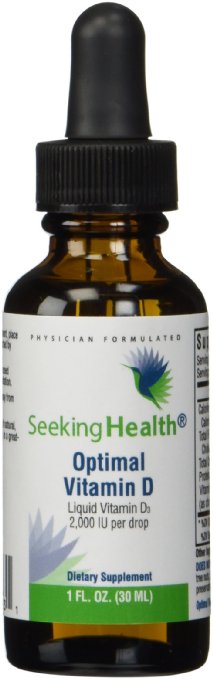 Optimal Vitamin D3 Liquid  2000 IU Per Drop  900 Servings  High Potency  Physician Formulated  Seeking Health