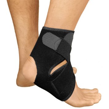 Bracoo Breathable Neoprene Ankle Support, One Size, Black