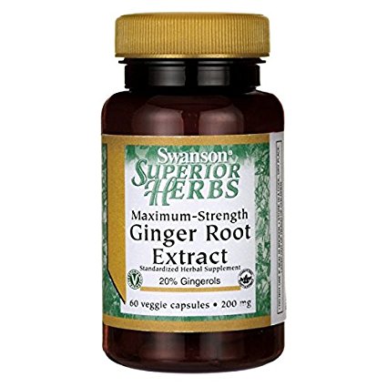 Swanson Maximum Strength Ginger Root Extract 200 mg 60 Veg Caps