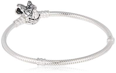 PANDORA Disney, Shimmering Minnie Portrait Bracelet 925 Sterling Silver - 597770CZ