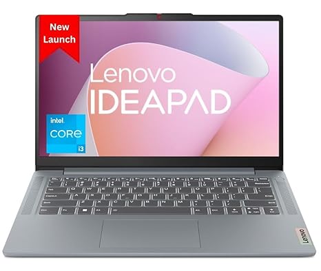 Lenovo IdeaPad Slim 3 Intel Core i3-1305U 14" (35.5cm) FHD IPS 300 Nits Thin & Light Laptop (8GB/512GB SSD/Win 11/Office 2021/Alexa Built-in/3 Month Game Pass/Arctic Grey/1.37Kg), 82X60013IN