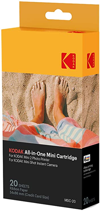 Kodak Mini 2 Photo Printer Cartridge MC All-in-One Paper and Color Ink Cartridge Refill - Compatible with Mini Shot Camera, Mini 2 Printer (Not Original Mini) 20 Pack