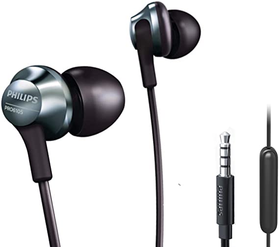 Philips Pro Wired Earbuds, Headphones with Mic, Powerful Bass, Lightweight, Hi-Res Audio, Comfort Fit