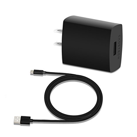 USB Type C Charger, CHOETECH USB Turbo Rapid Wall Charger (USB A to C Cable Included) with Quick Charge Technology and Attached USB Type C Cable for Oneplus 2, Lumia 950/950XL, ZUK Z1 and More