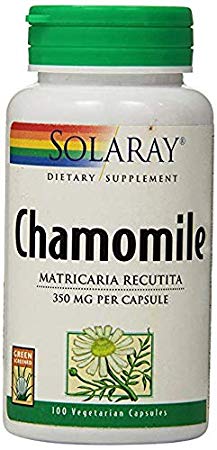 Solaray Chamomile Capsules, 350 mg, 100 Count (3 Pack)