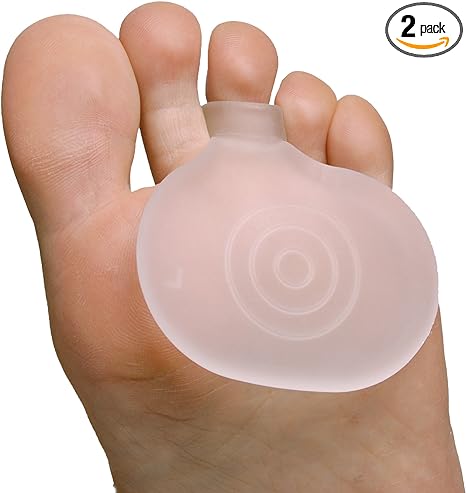 NatraCure Gel Metatarsal Pad w/Toe Loop (Size: Large) - 1 Pair - (for Relief from Ball of Foot & Metatarsalgia Pain, Pressure, Friction, and Shock)