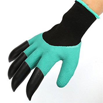 ESHOO Gardening Gloves for Digging & Planting Nursery Plants, 1 Pair (Claws on RIGHT Hand)
