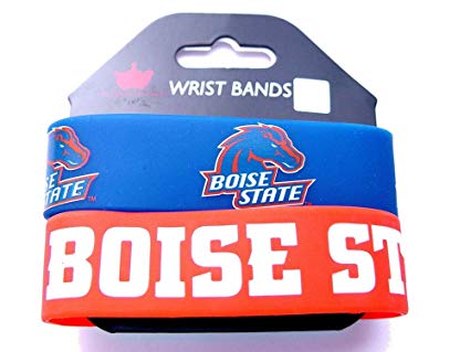 Boise St Broncos Rubber Wrist Band (Set of 2) NCAA