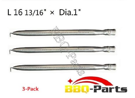 bbq-parts SBZ361 (3-pack) Universal Straight Stainless Steel Pipe Burner for Nexgrill, Charmglow, Costco Kirkland, Permasteel,Perfect Glo, Sterling Forge, and Other Grills