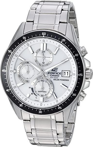 Casio Men's Edifice Quartz Watch with Stainless-Steel Strap, Silver, 21.7 (Model: EFS-S510D-7AVCR)