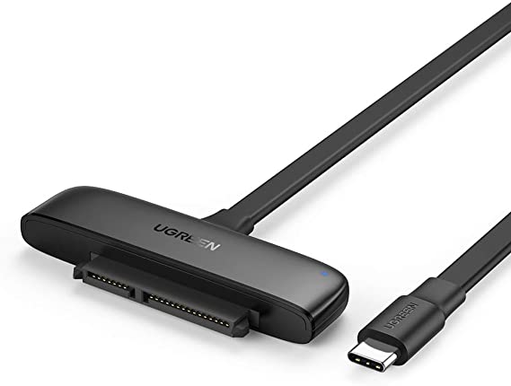 UGREEN USB C SATA Kabel für 2,5 Zoll SSD und HDD Festplatten Adapter Typ C 3.1 auf SATA III unterstützt UASP Thunderbolt 3 Adapter kompatibel mit MacBook Pro, MacBook 2016/2017, Mac Mini usw