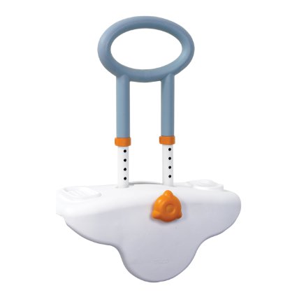 Drive Medical Michael Graves Clamp On Height Adjustable Tub Rail with Soft Cover Soap and Shampoo Dish