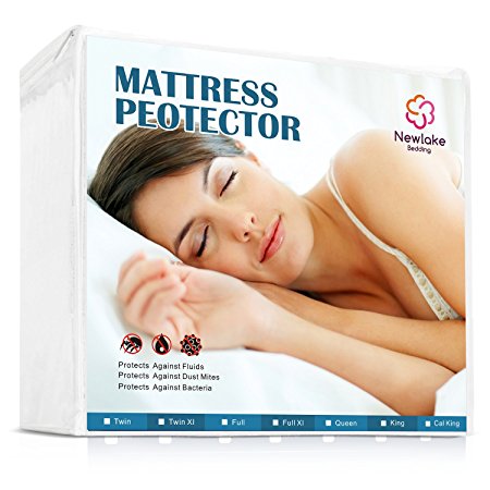 NEWLAKE Waterproof Mattress Protector Cover-Breathable, Noiseless and Hypoallergenic, California King