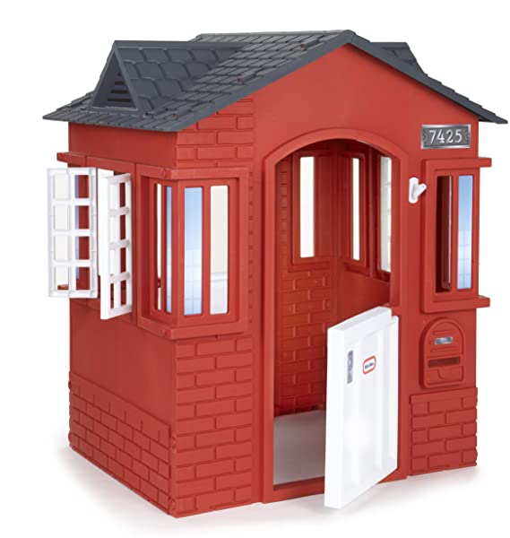 Little Tikes Cape Cottage Playhouse with Working Doors, Windows, and Shutters - Red