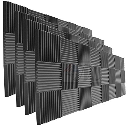 96 Pack Acoustic Panels Studio Foam Wedges 1" X 12" X 12"