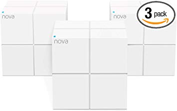 Tenda MW6 Nova Wave 2 802.11AC, Mu-Mimo Whole Home Wi-Fi Mesh System, 3-Pack