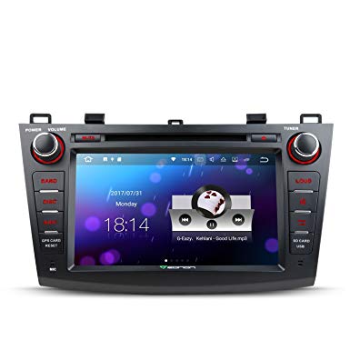 Eonon GA8163 Car Stereo Radio Android 7.1 Nougat in Dash GPS Navigation Touch Screen Radio Audio for Mazda 3 Series 2010-2013 Quad Core 2GB RAM with DVD Player Bluetooth Head Unit- 8 Inch