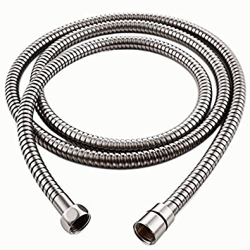 VCCUCINE Extra Long Stainless Steel Brushed Nickel Handheld Shower Hose, 96 Inches(2.45 Meters) (8 Ft) Hose Replacement with Solid Brass Connector