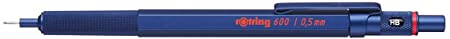 rOtring 600 mechanical pencil | HB 0.5 mm | Blue All-Metal Body | Hexagonal Barrel