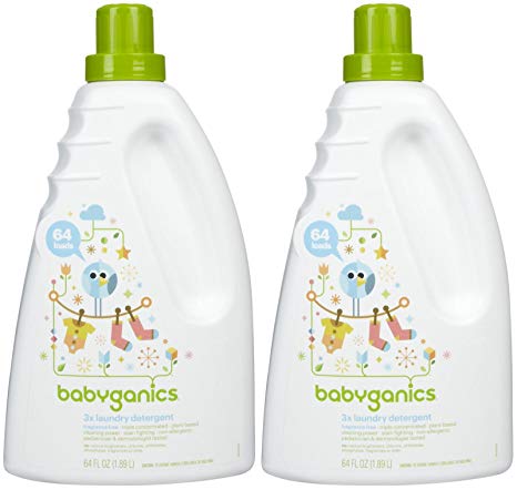 Babyganics 3X Laundry Detergent - Fragrance Free - 64 oz - 2 pk