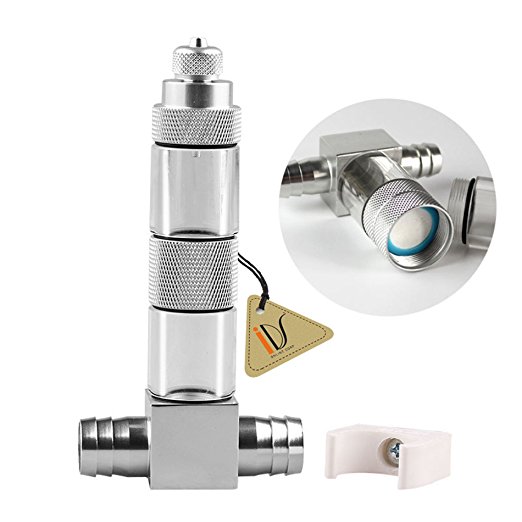 Stainless Steel Aquarium CO2 Plant Atomizer Diffuser System with Bubble Counter for Plant Tank